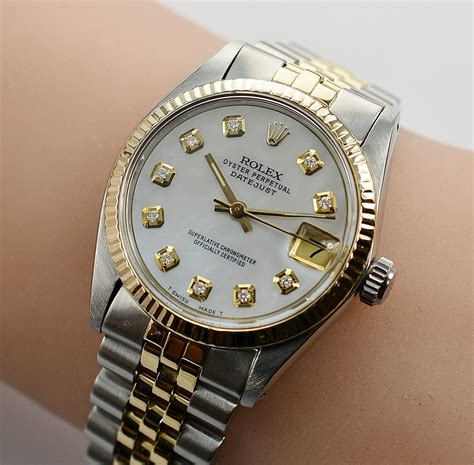 gold silver rolex women's|gold rolex women's vintage.